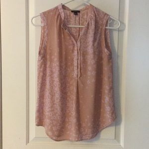 Ann Taylor Pink Sleeveless Shell Blouse, Size XSP